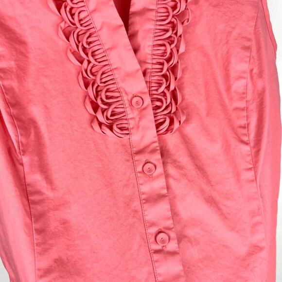 Talbots Petites Pink Button Down Tank Top 2P - Picture 5 of 9